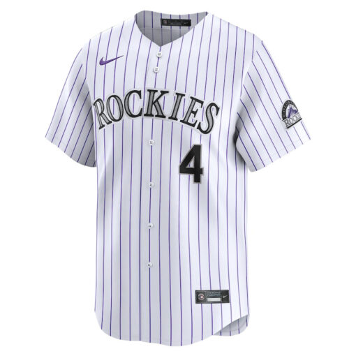 Michael Toglia 4 Colorado Rockies Home Limited Player Men Jersey - White - Image 2