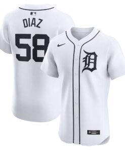 Miguel Diaz 58 Detroit Tigers Home Elite Player Men Jersey - White