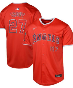 Mike Trout 27 Los Angeles Angels Alternate Limited YOUTH Jersey - Red