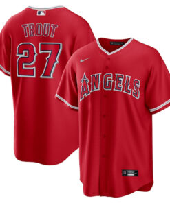 Mike Trout 27 Los Angeles Angels Alternate Men Jersey - Red