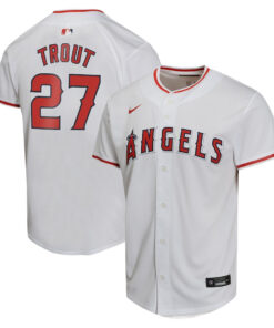 Mike Trout 27 Los Angeles Angels Home Game Player YOUTH Jersey - White