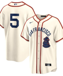 Mike Yastrzemski 5 San Francisco Giants 2024 Rickwood Classic Player Men Jersey - Cream