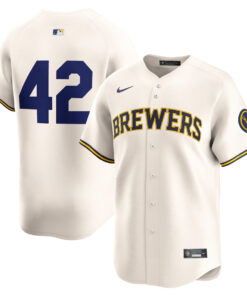 Milwaukee Brewers 2024 Jackie Robinson Day Home Men Limited Jersey - Cream