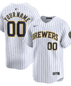 Milwaukee Brewers Alternate Limited Custom Men Jersey - White