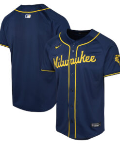 Milwaukee Brewers Alternate Limited YOUTH Jersey - Navy