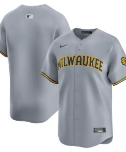 Milwaukee Brewers Away Limited Men Jersey - Gray