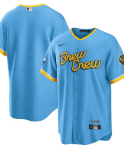 Milwaukee Brewers City Connect Team Men Jersey - Powder Blue
