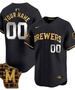 Milwaukee Brewers Home Patch Vapor Premier Limited Custom Jersey