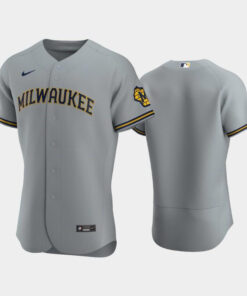 Milwaukee Brewers Road Team Gray Jersey Jersey
