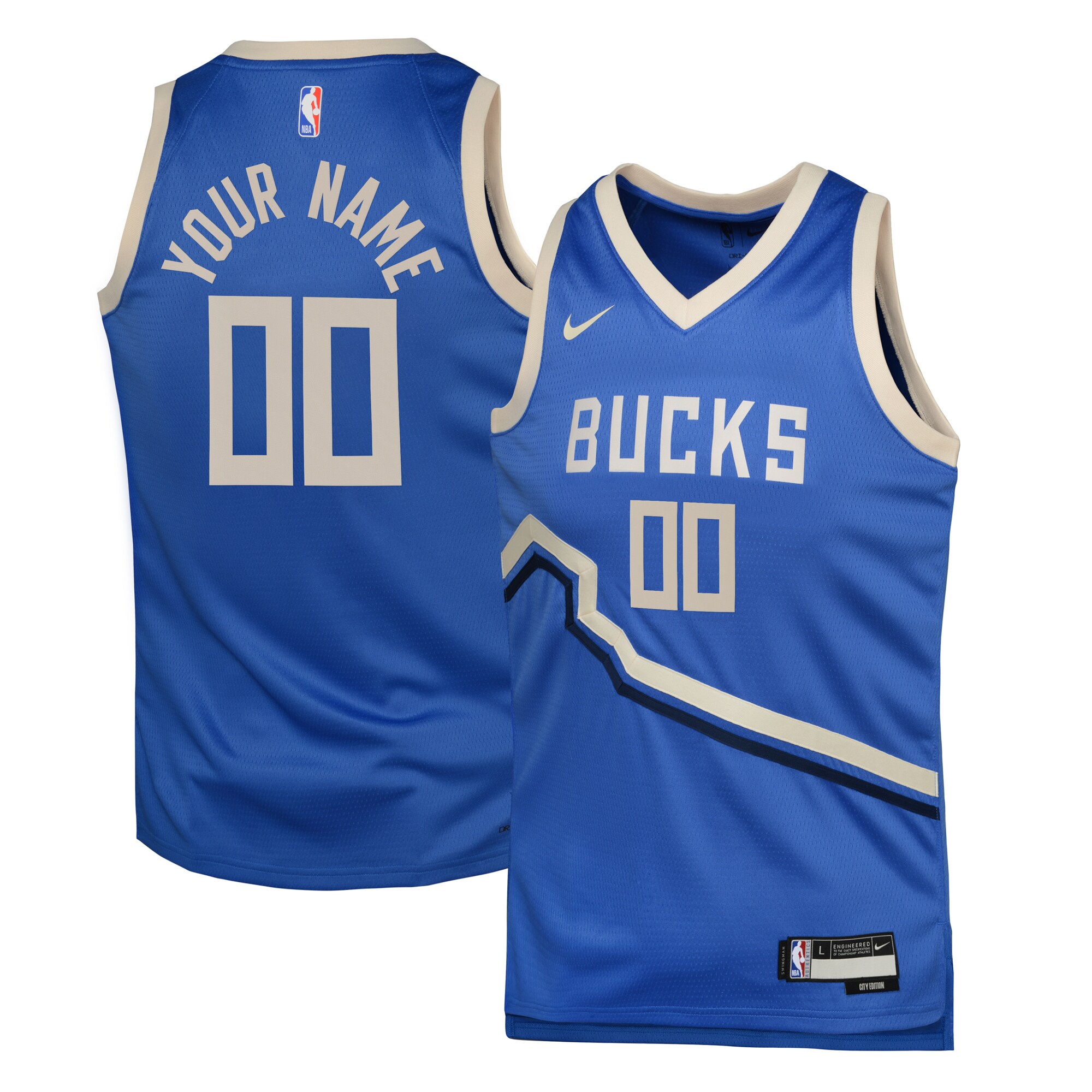 Milwaukee Bucks City Edition Swingman Jersey 2024 - Custom - Youth - JS677