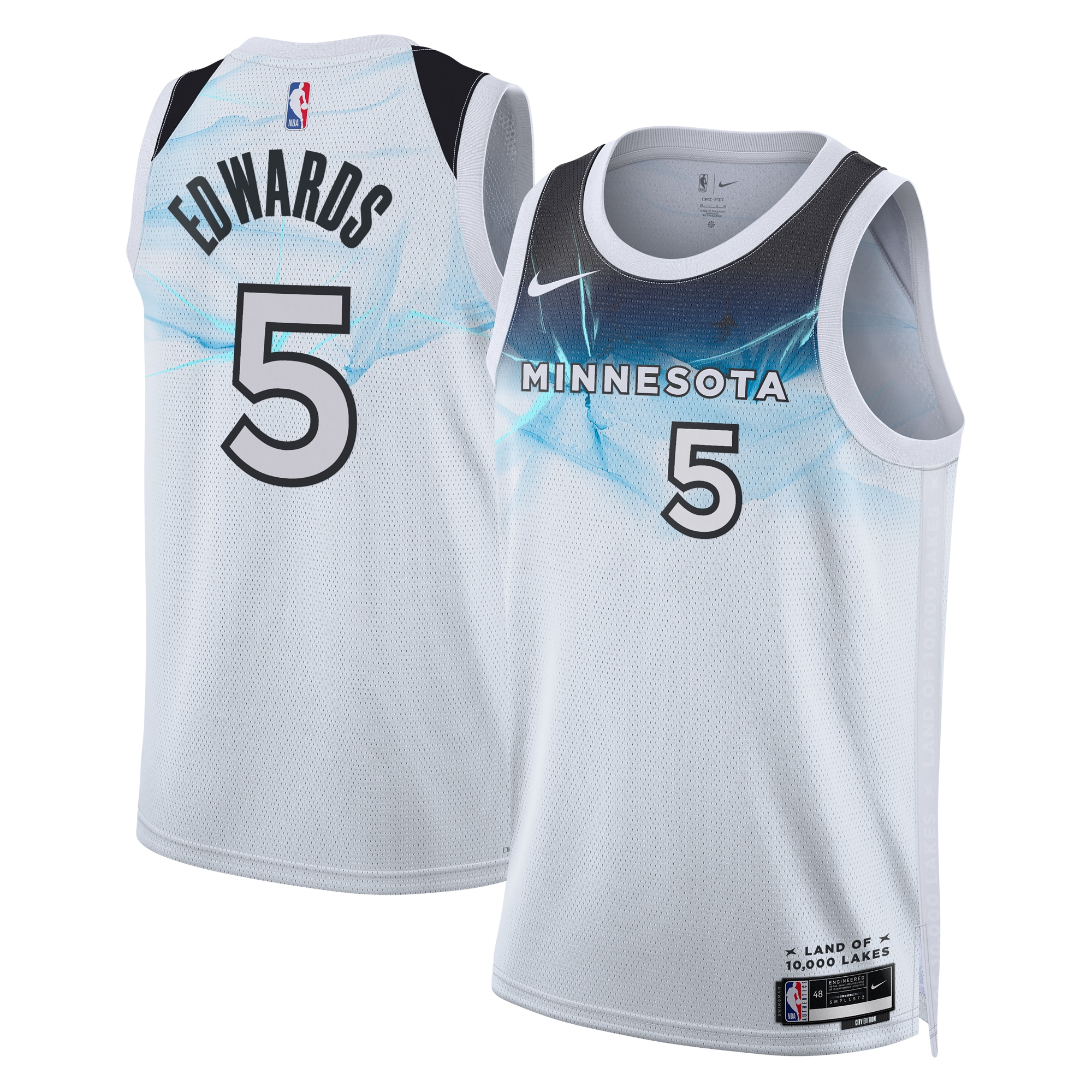 Minnesota Timberwolves City Edition Swingman Jersey 2024 - White - Anthony Edwards - Unisex - JS599