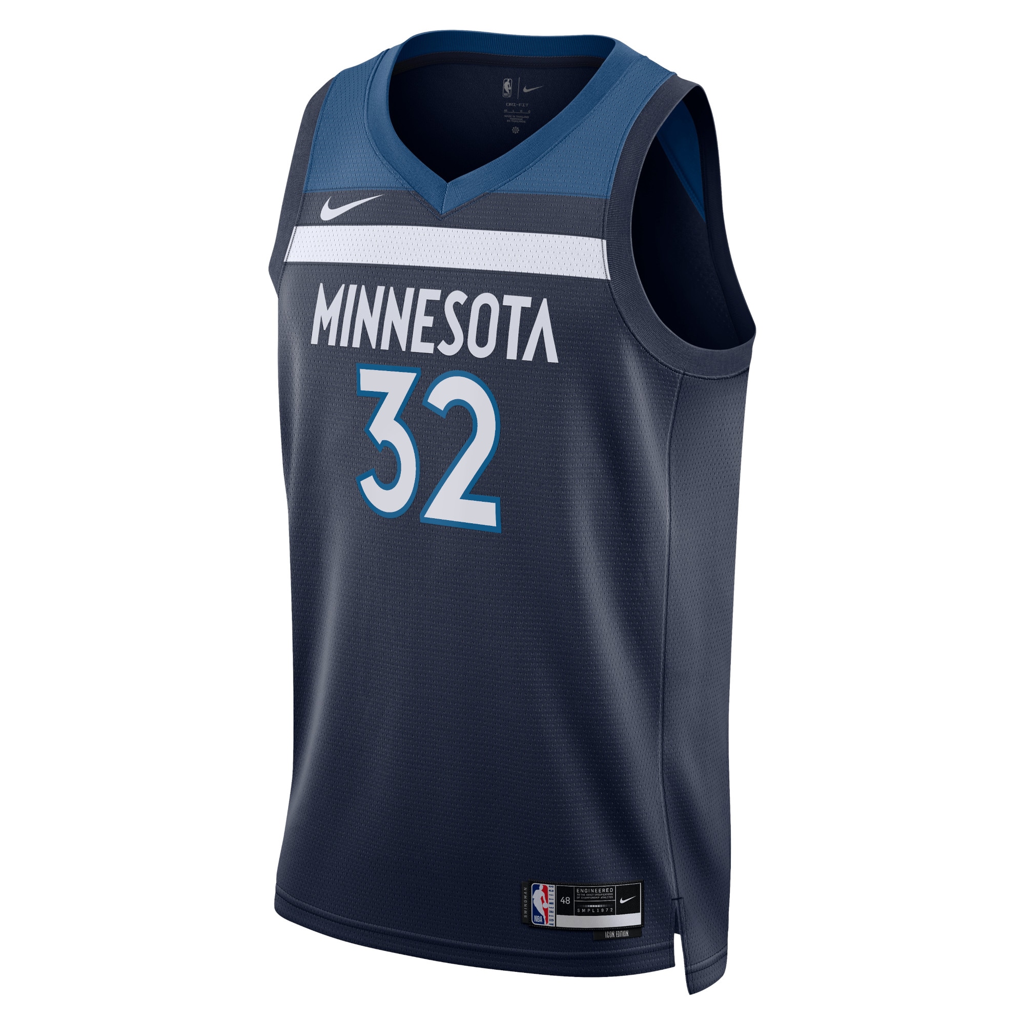 Minnesota Timberwolves Icon Edition Swingman Jersey - Navy - Karl-Anthony Towns - Unisex - JS915