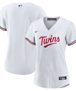 Minnesota Twins Team Logo Home Women Jersey - White