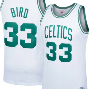 Mitchell & Ness Men's Boston Celtics Larry Bird 33 Swingman White Jersey - JS557