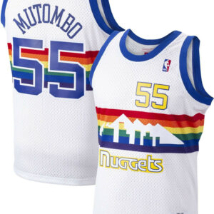 Mitchell & Ness Men's Denver Nuggets Dikembe Mutombo 55 Swingman Jersey - JS597
