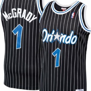 Mitchell & Ness Men's Orlando Magic Tracy Mcgrady 1 Swingman Black Jersey - JS310