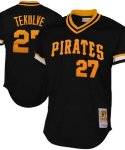 Mitchell & Ness Pittsburgh Pirates Kent Tekulve 1982 Cooperstown Collection Practice Jersey - Black