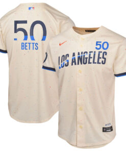 Mookie Betts 50 Los Angeles Dodgers 2024 City Connect Limited Youth Jersey - Cream