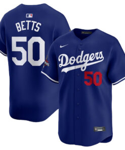 Mookie Betts 50 Los Angeles Dodgers 2024 World Series Champions Alternate Limited Player Men Jersey - Royal