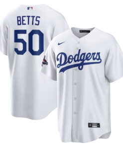 Mookie Betts 50 Los Angeles Dodgers 2024 World Series Champions Home Men Player Jersey - White