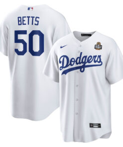 Mookie Betts 50 Los Angeles Dodgers 2024 World Series Home Player Men Jersey - White