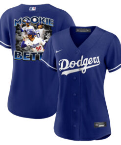 Mookie Betts 50 Los Angeles Dodgers Posture 2023 Alternate Player Women Jersey - Royal