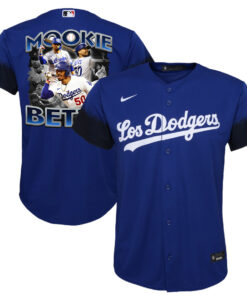 Mookie Betts 50 Los Angeles Dodgers Posture 2023 City Connect Player YOUTH Jersey - Royal