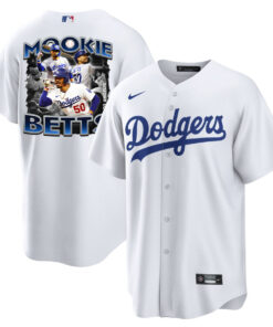 Mookie Betts 50 Los Angeles Dodgers Posture 2023 Home Player Men Jersey - White