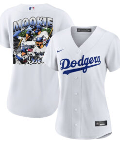 Mookie Betts 50 Los Angeles Dodgers Stadium 2023 Home Player Women Jersey - White