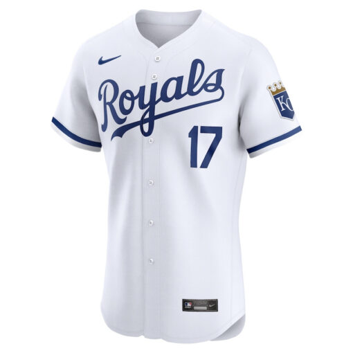 Nelson Velazquez 17 Kansas City Royals Home Elite Player Men Jersey - White - Image 2