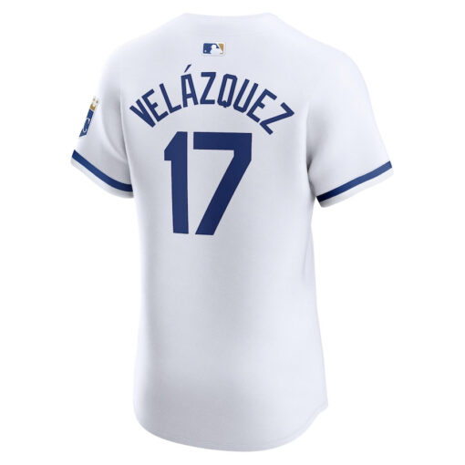 Nelson Velazquez 17 Kansas City Royals Home Elite Player Men Jersey - White - Image 3