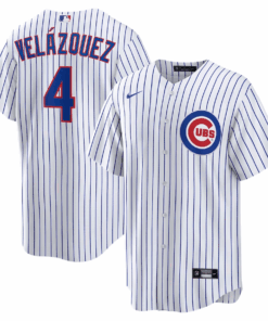 Nelson VelÃ¡zquez 4 Chicago Cubs Home Men Jersey - White