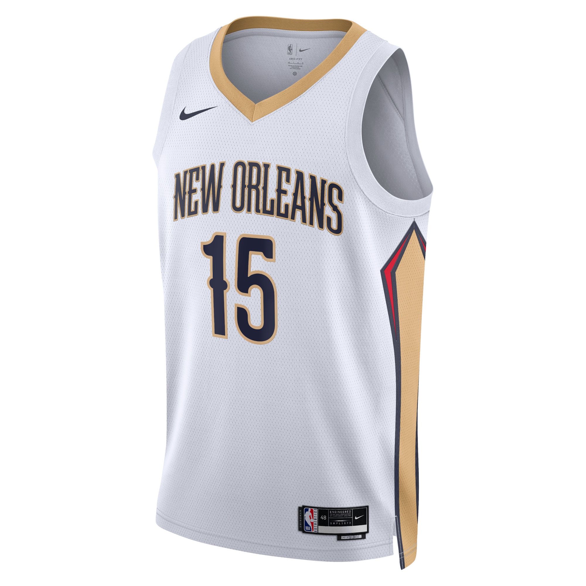 New Orleans Pelicans Association Edition Swingman Jersey - White - Jose Alvarado - Unisex - JS261