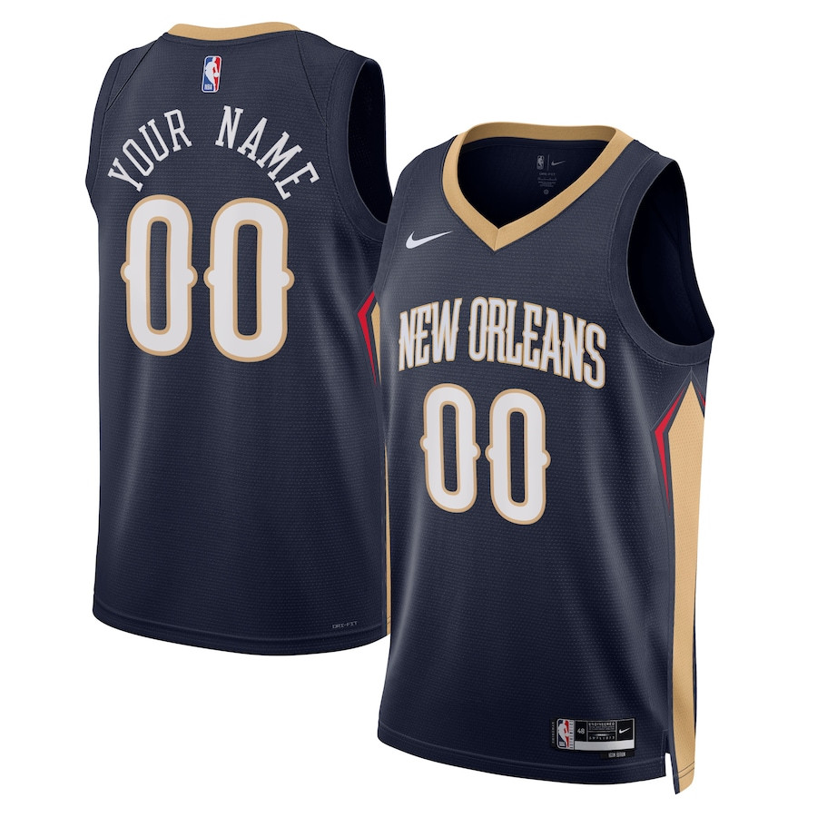 New Orleans Pelicans Icon Swingman Custom Jersey - Black - JS386