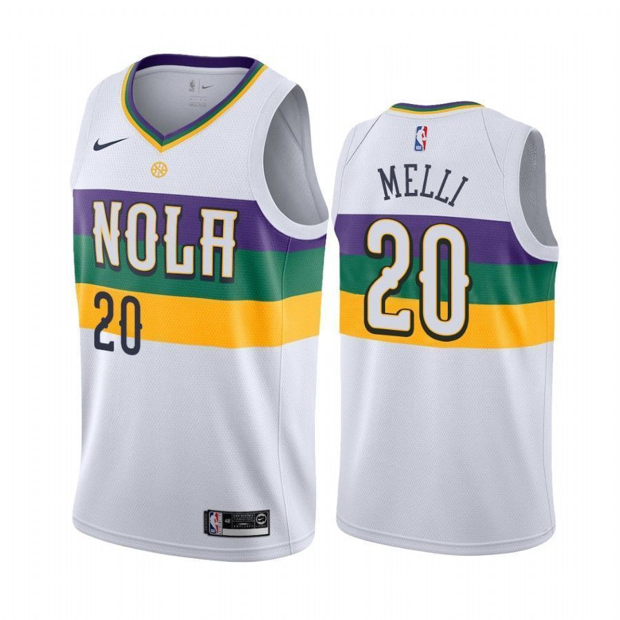 New Orleans Pelicans Nicolo Melli 20 City Men's Jersey - JS767