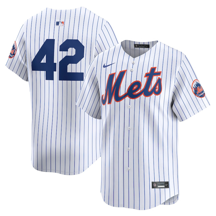 New York Mets 2024 Jackie Robinson Day Home Men Limited Jersey - White