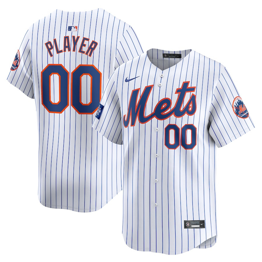 New York Mets 2024 MLB World Tour London Series Home Limited Custom Men Jersey - White