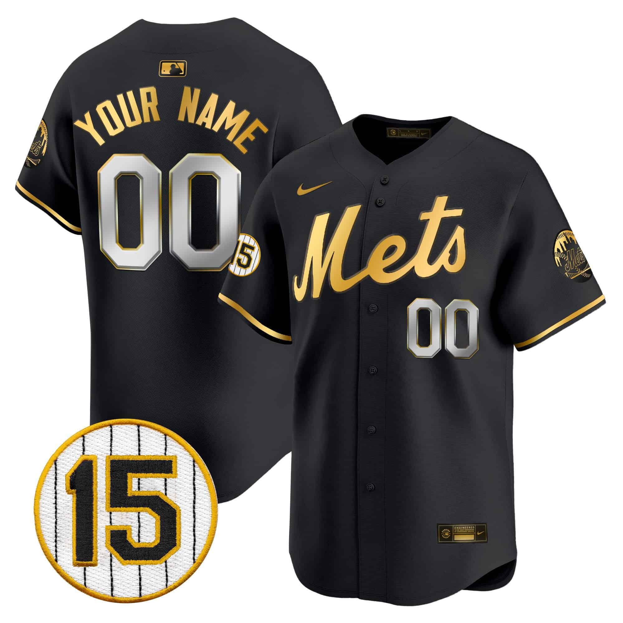 New York Mets Jerry Grote Patch Vapor Premier Limited Custom Jersey