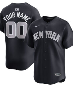 New York Yankees Alternate Limited Custom Men Jersey - Navy