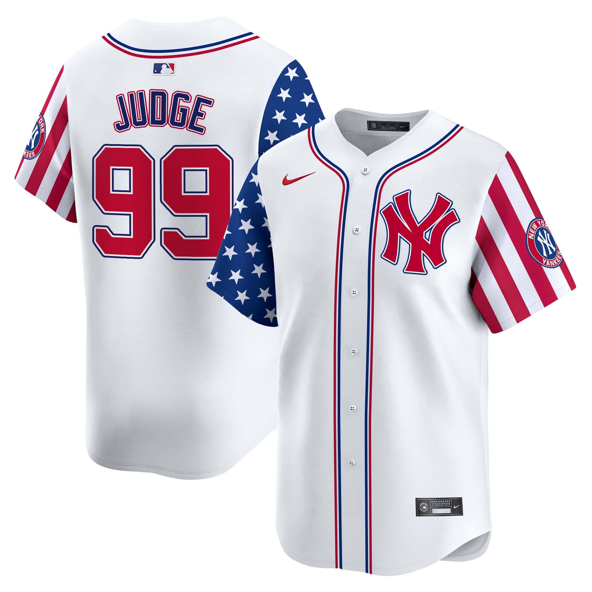 New York Yankees White 2024 Independence Day Vapor Premier Limited Jersey
