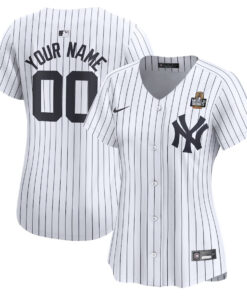 New York Yankees Women's 2024 World Series Home Custom Limited Jersey - White