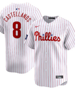 Nick Castellanos 8 Philadelphia Phillies 2024 MLB World Tour London Series Home Limited Player Men Jersey - White