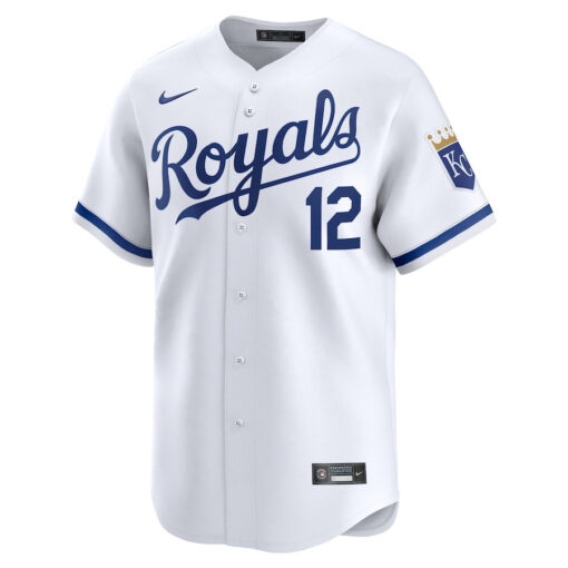 Nick Loftin 12 Kansas City Royals Home Limited Player Men Jersey - White - Image 2