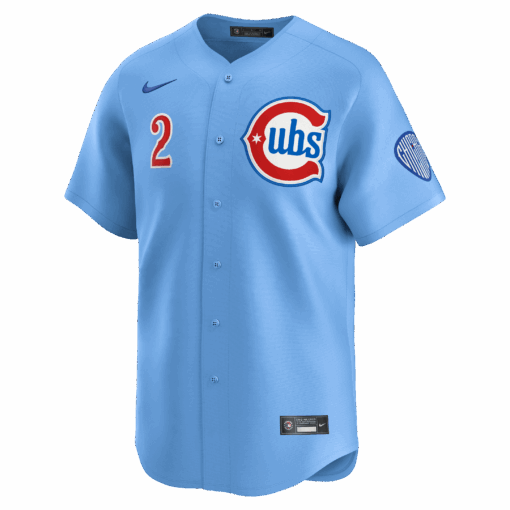Nico Hoerner 2 Chicago Cubs Limited Alternate 2 Men Jersey - Baby Blue - Image 2