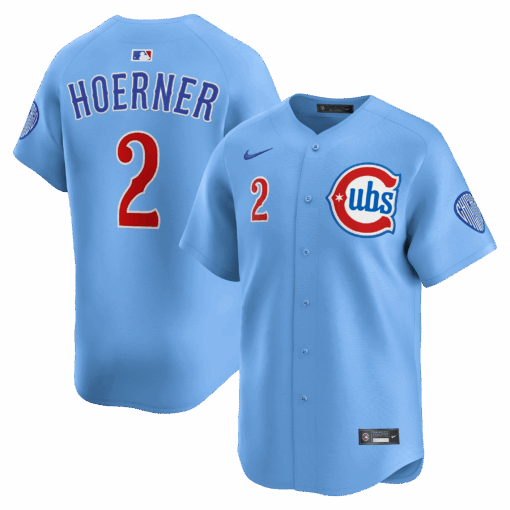 Nico Hoerner 2 Chicago Cubs Limited Alternate 2 Men Jersey - Baby Blue