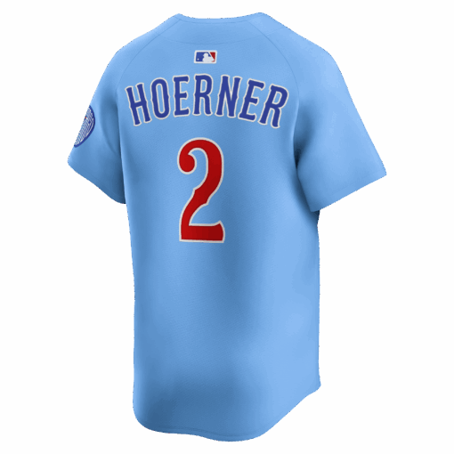 Nico Hoerner 2 Chicago Cubs Limited Alternate 2 Men Jersey - Baby Blue - Image 3