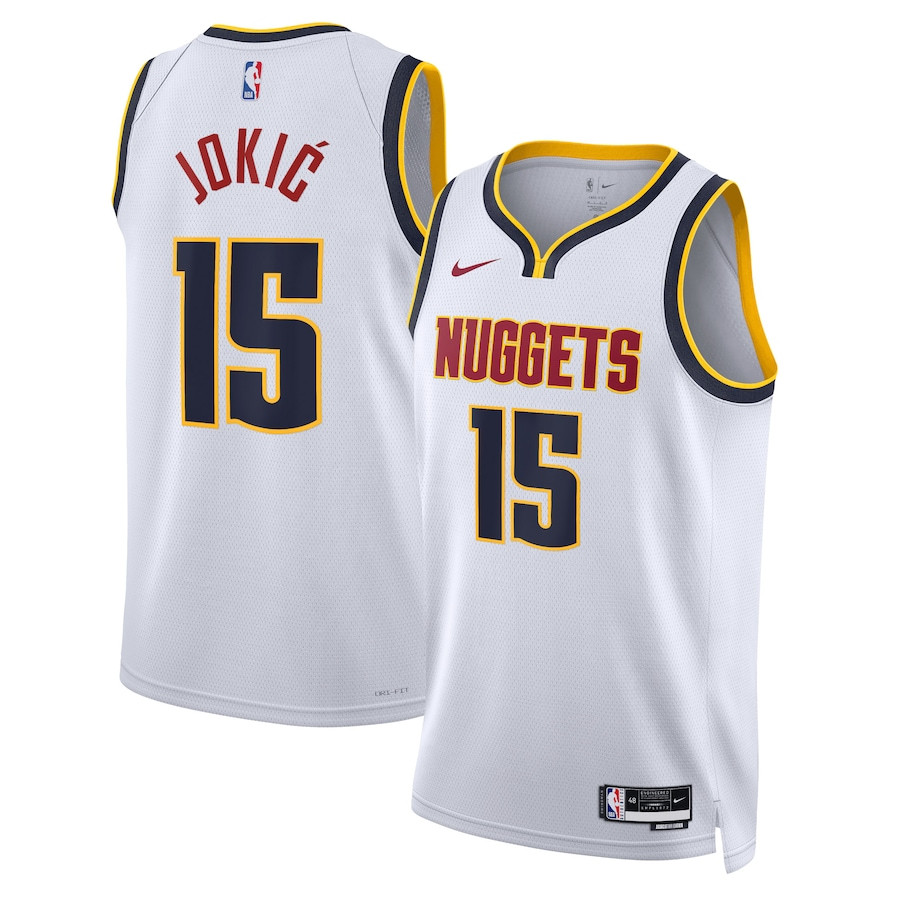 Nikola JokiÄ‡ 15 Denver Nuggets Unisex Swingman Jersey - Association Edition - White - JS538