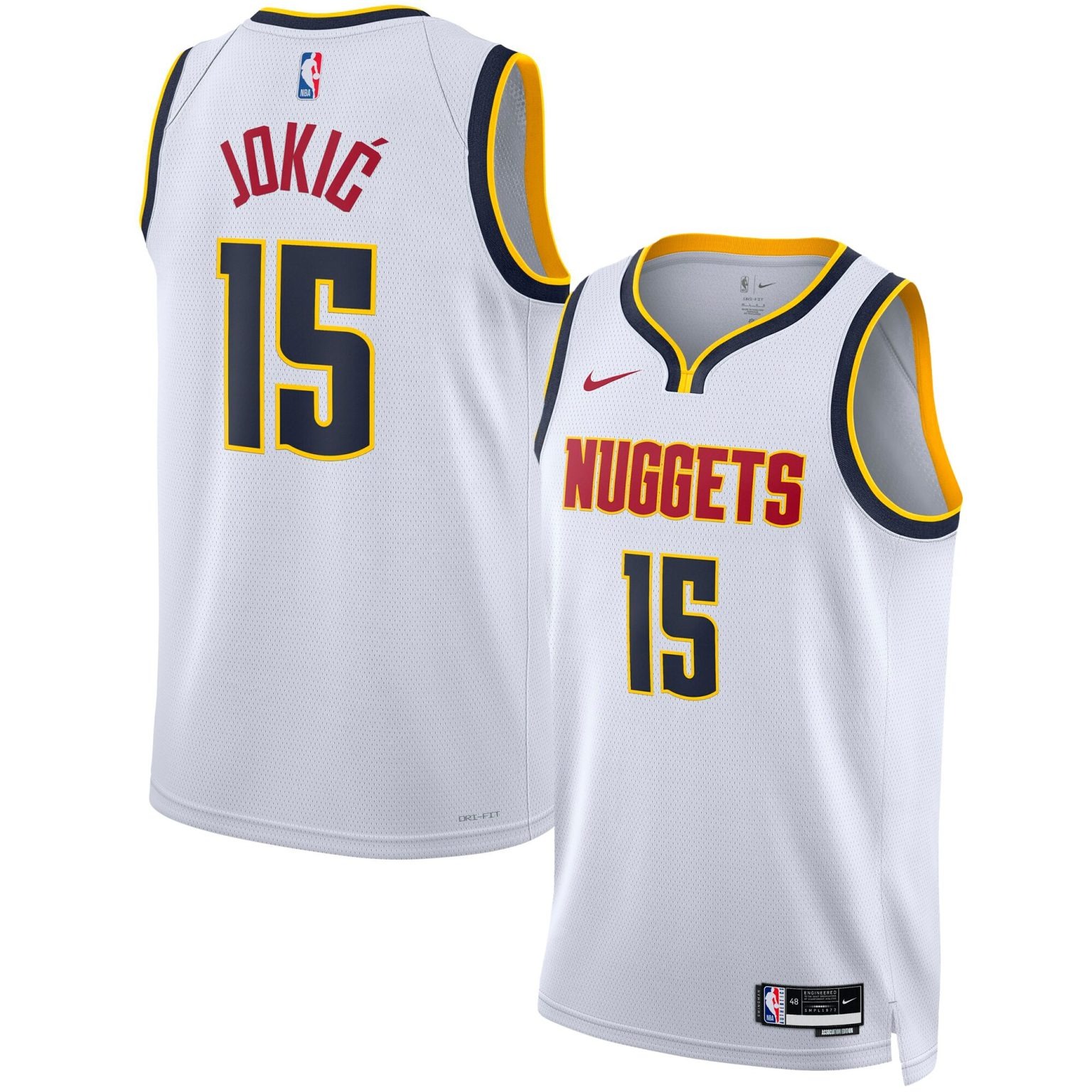 Nikola Jokic Denver Nuggets Jersey Merch White Swingman Player Jersey Association Edition
