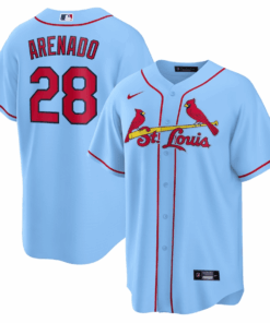 Nolan Arenado 28 St. Louis Cardinals Alternate Men Jersey - Light Blue