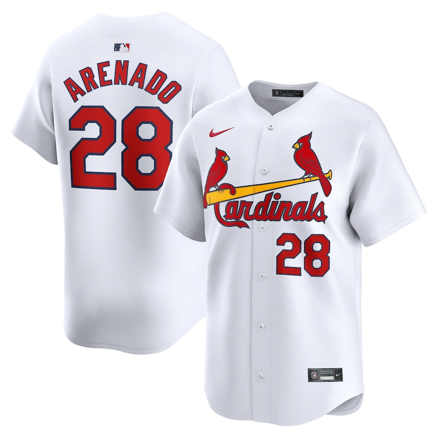 Nolan Arenado 28 St. Louis Cardinals Home Limited Player Men Jersey - White